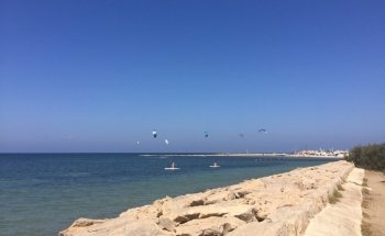 Playa Escollera Norte puerto de Denia